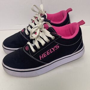 Heelys Pro 20 HE100760 Skate Shoe Youth Girls Size 4 Black & Pink Roller Lace Up